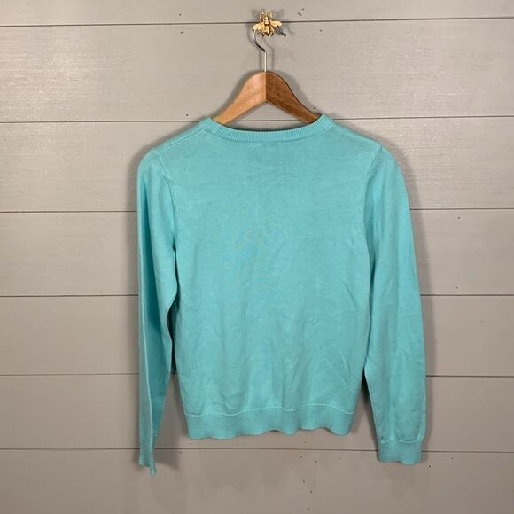 Vineyard Vines girls size large beach vibe teal and pink sweater - Picture 6 of 11